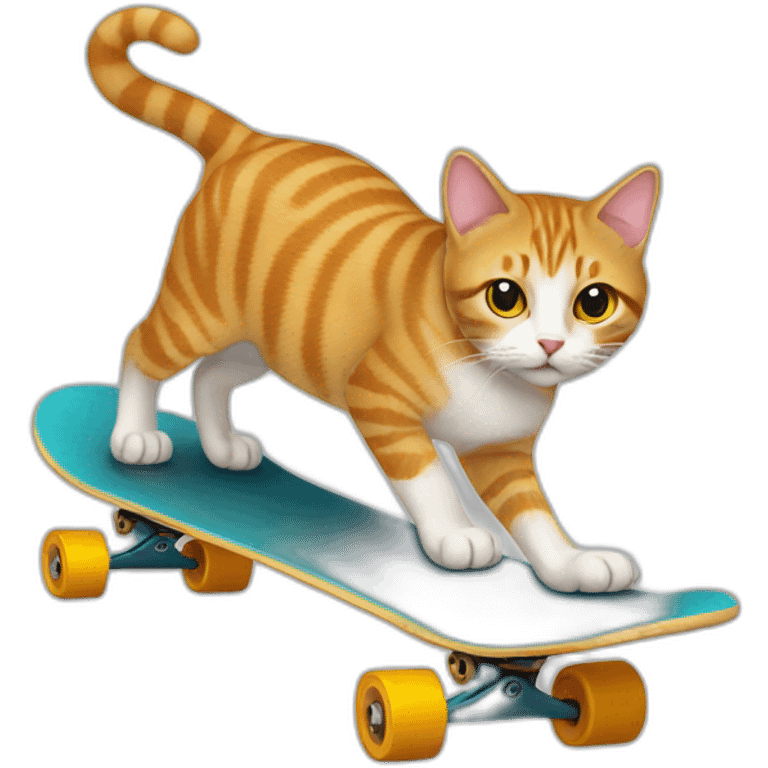 cat on skateboard emoji