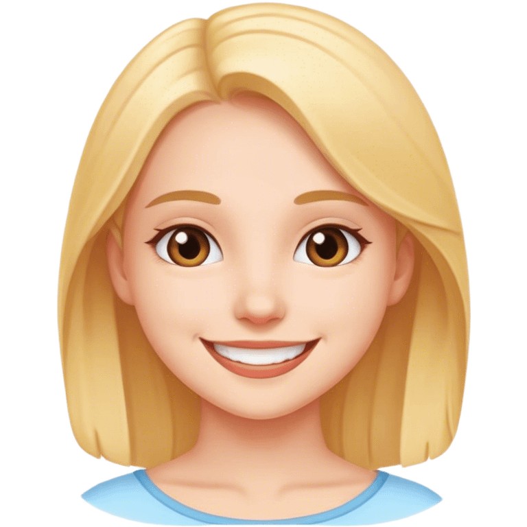 smiling girl indoors portrait emoji