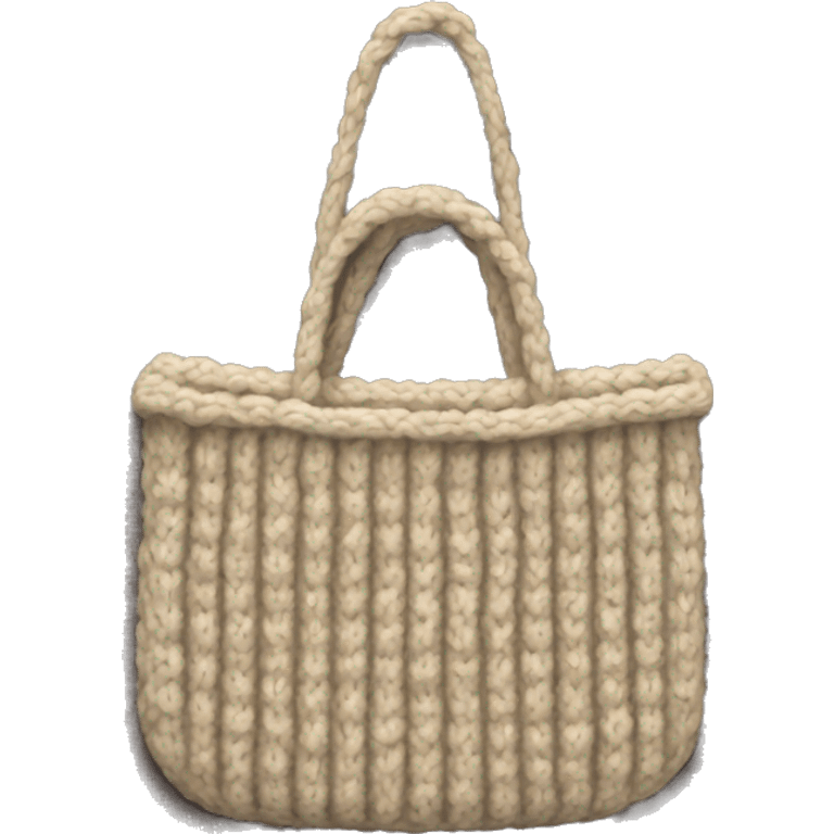 Knitted bag emoji