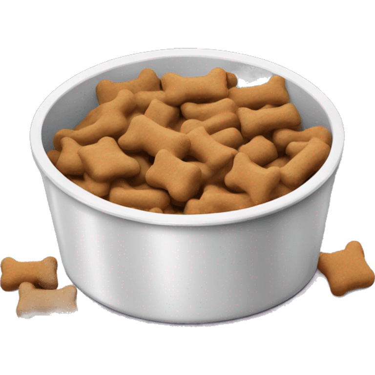 Dog food bowl with treats  emoji