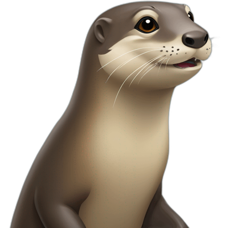 Loutre sur tortue emoji