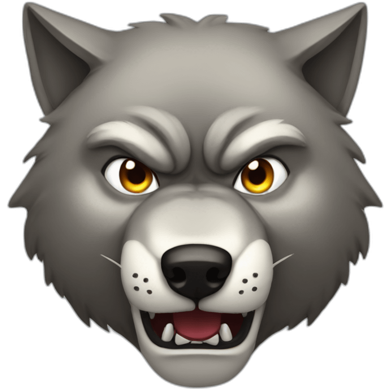 Wolf angry emoji