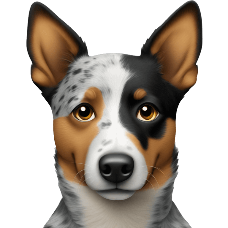 Tan face blue heeler  emoji