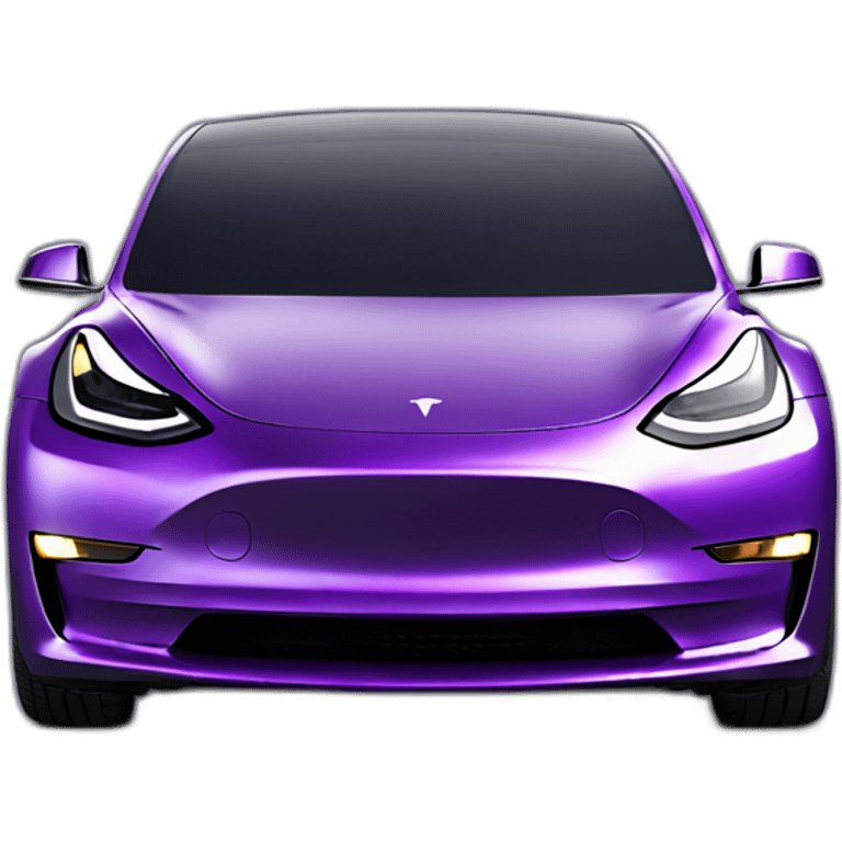 purple chrome tesla model 3 emoji