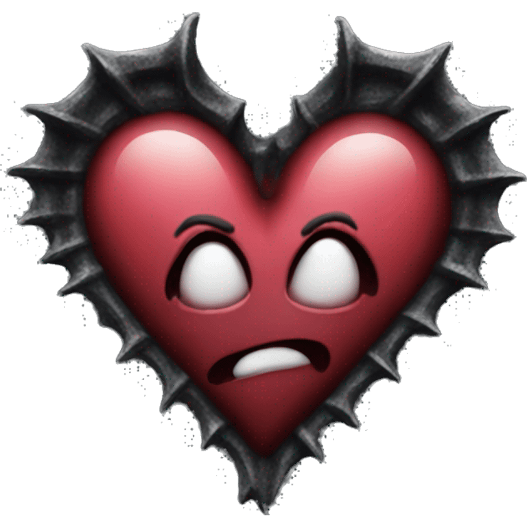 Gothic beating heart emoji