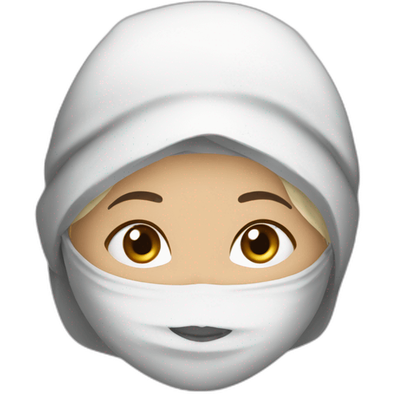 infirmière hijab blanche emoji