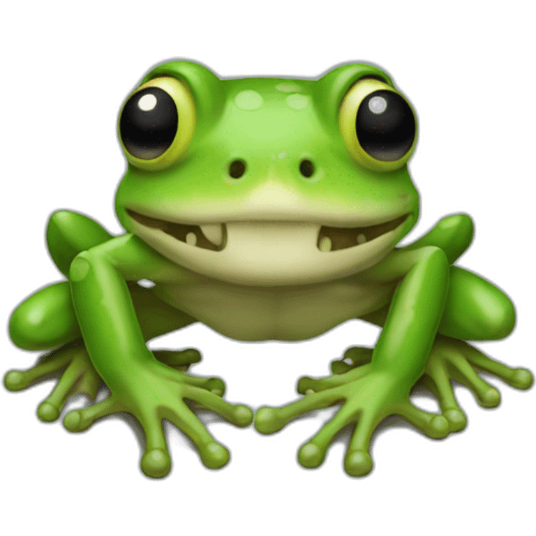 Skull frog emoji