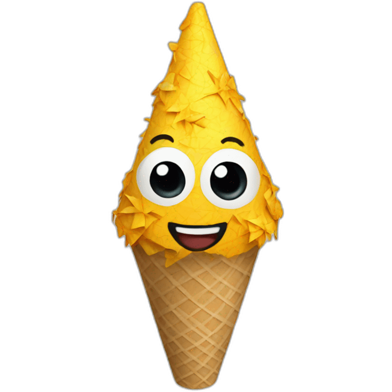 A seven-cone star pinata emoji