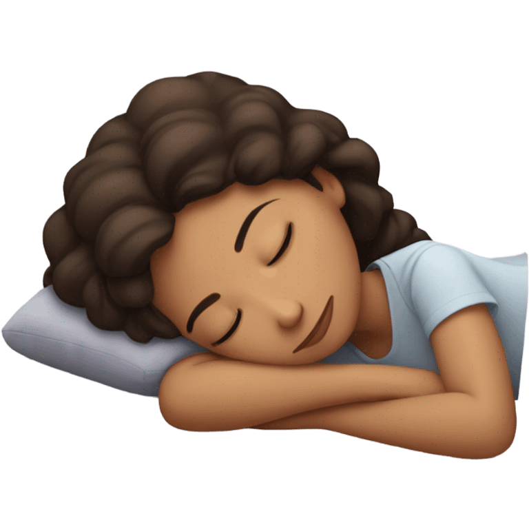 Brunette girl sleeping emoji