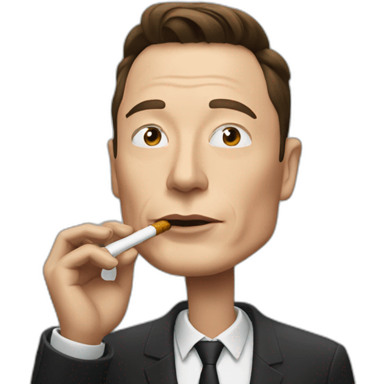 Elon Musk smoking emoji