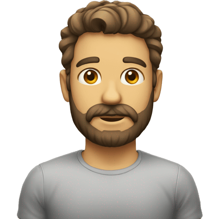 calvo con barba emoji