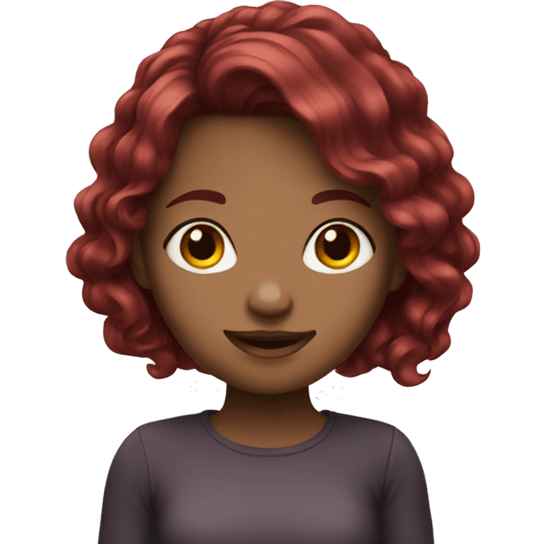 Pretty girl with dark red hair  emoji