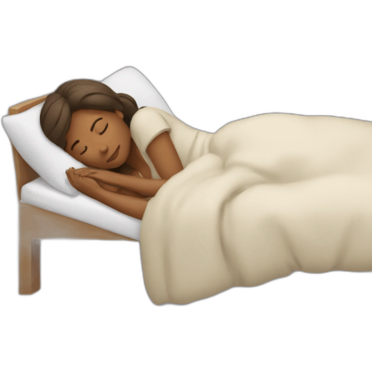 Women sleeping in the bed emoji