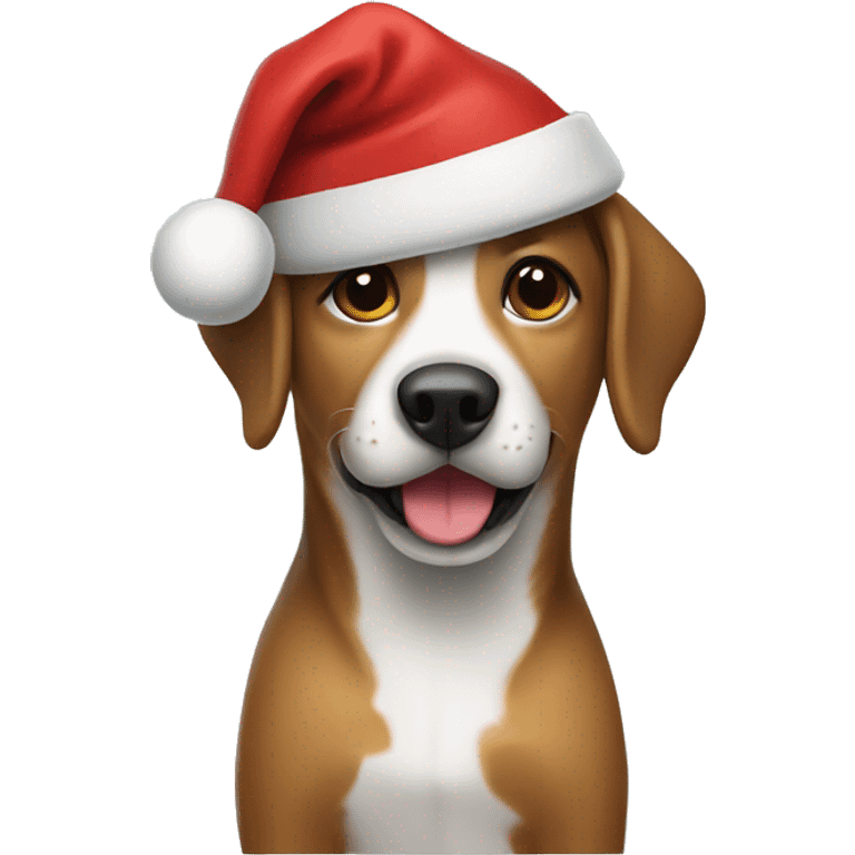 A dog with a santa hat  emoji