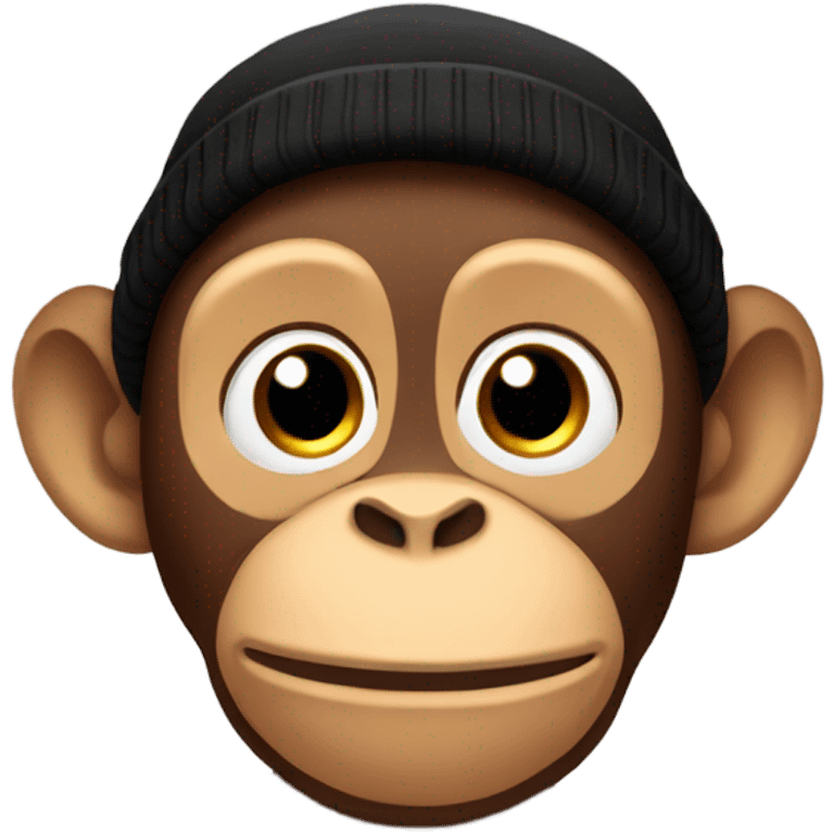 George the monkey with a black beanie  emoji