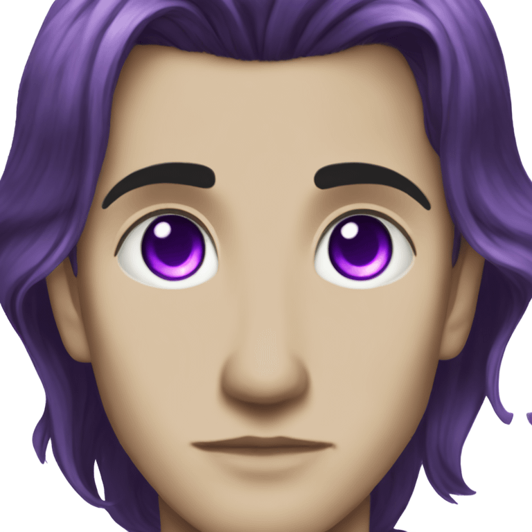 Rhysand from ACOTAR, faerie, pointed ears, purple eyes emoji