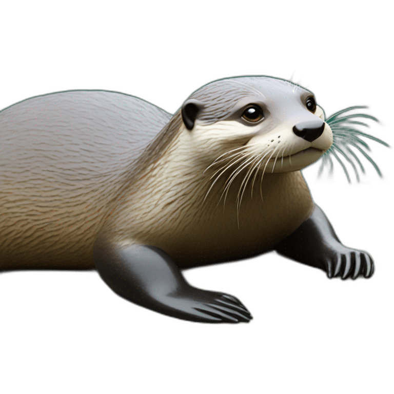 loutre sur tortue emoji