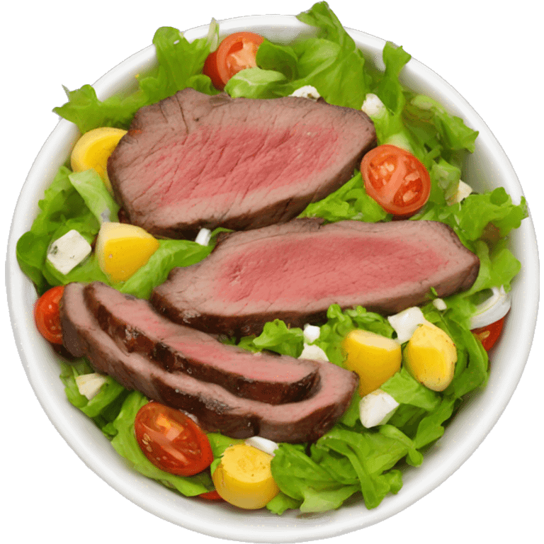 steak salad bowl emoji