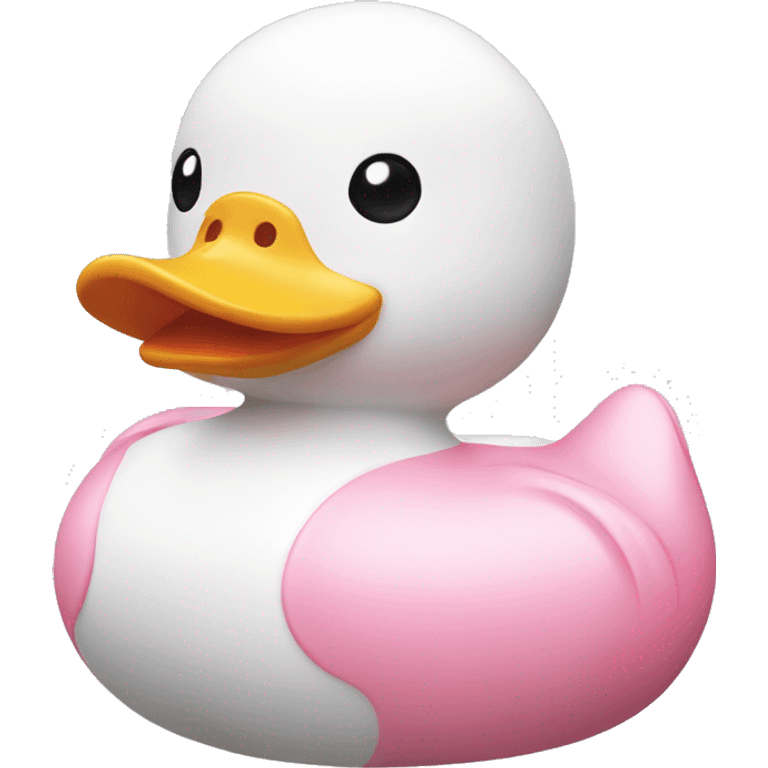 Light pink and white bubblegum rubber duck emoji