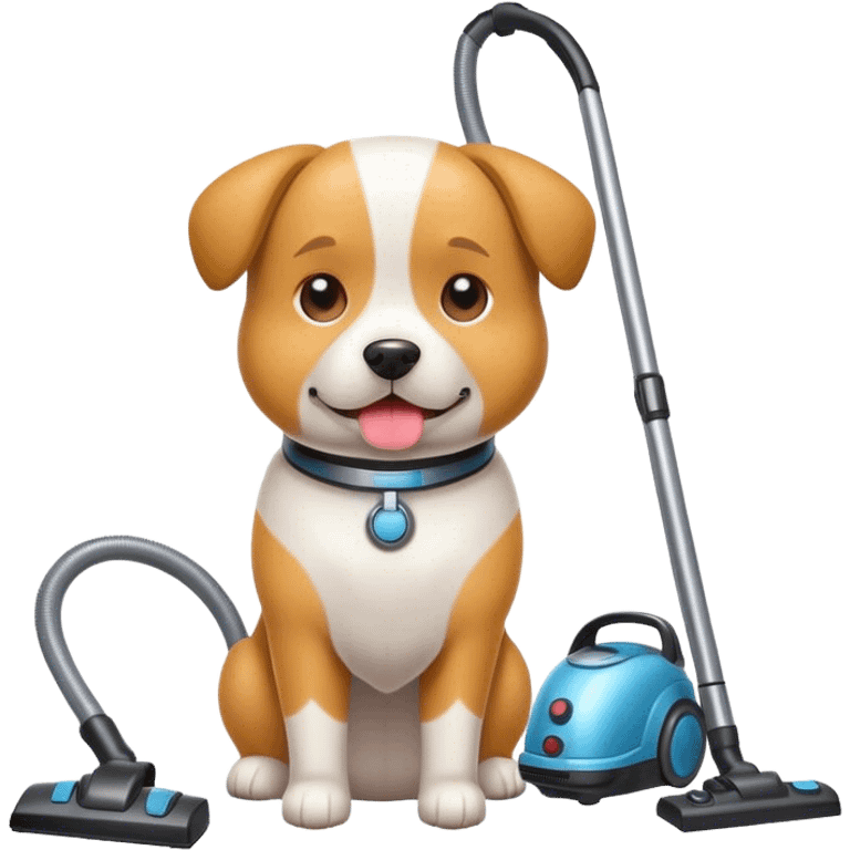 Dog with a Hoover emoji