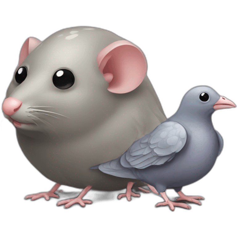 Rat mixed with a bed bug and a pigeon emoji