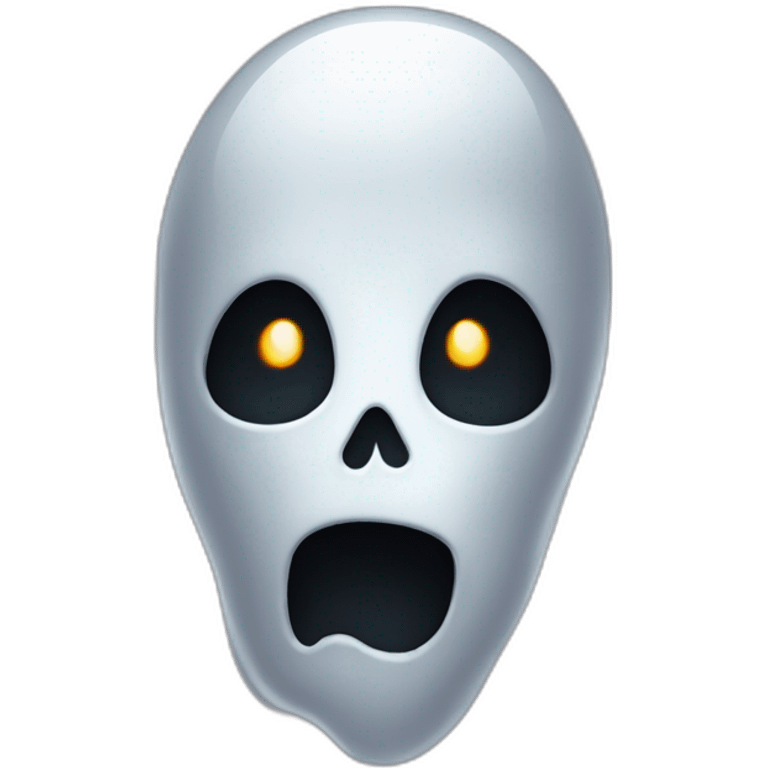 silver halloween ghost emoji