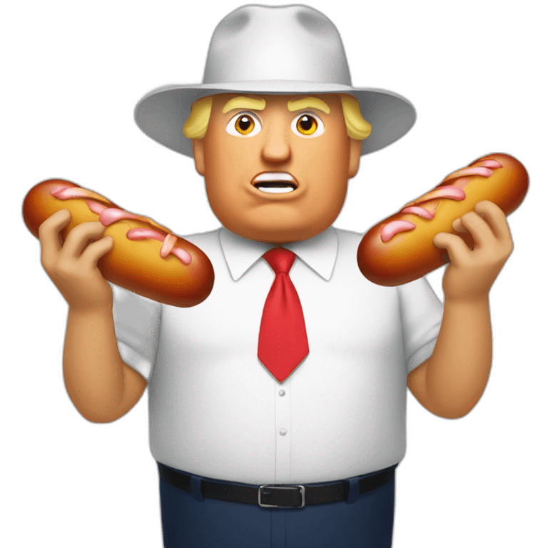 trump-holding-his-sausage emoji