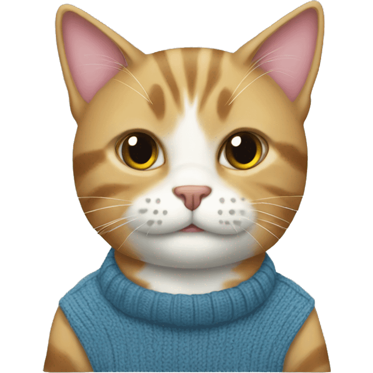 Cat with jumper emoji