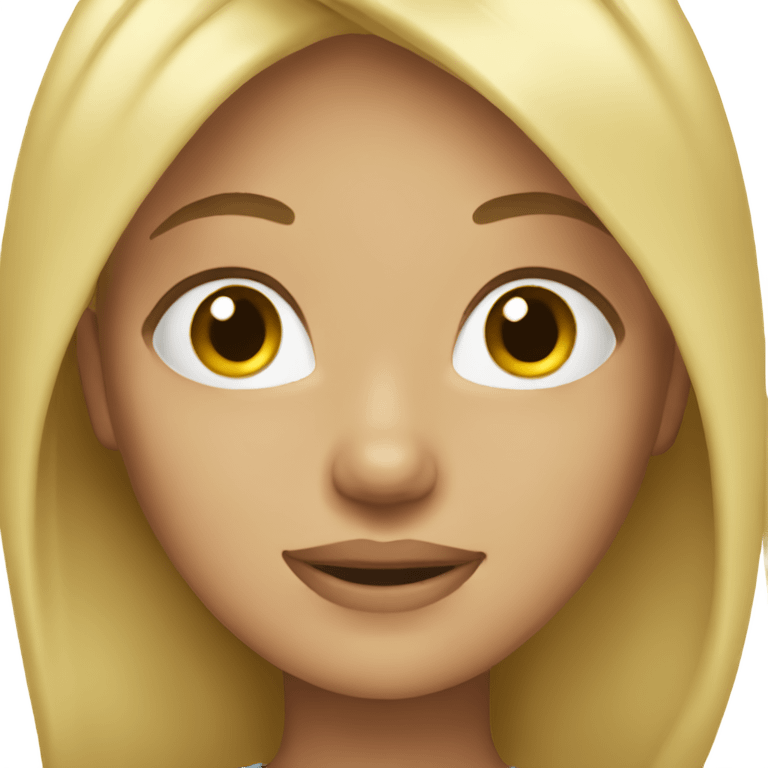 Simple girl with blonde hair emoji emoji