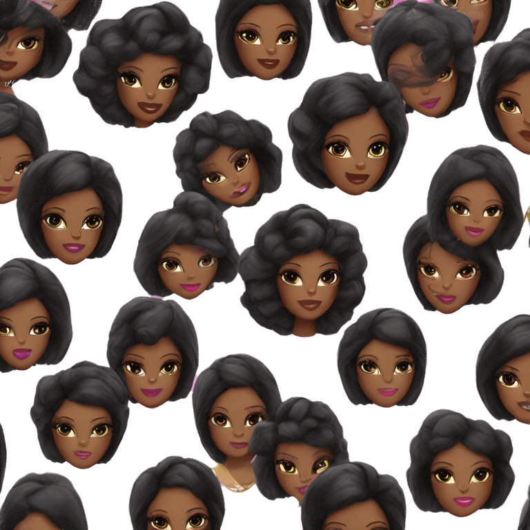 glamorous black barbie  emoji