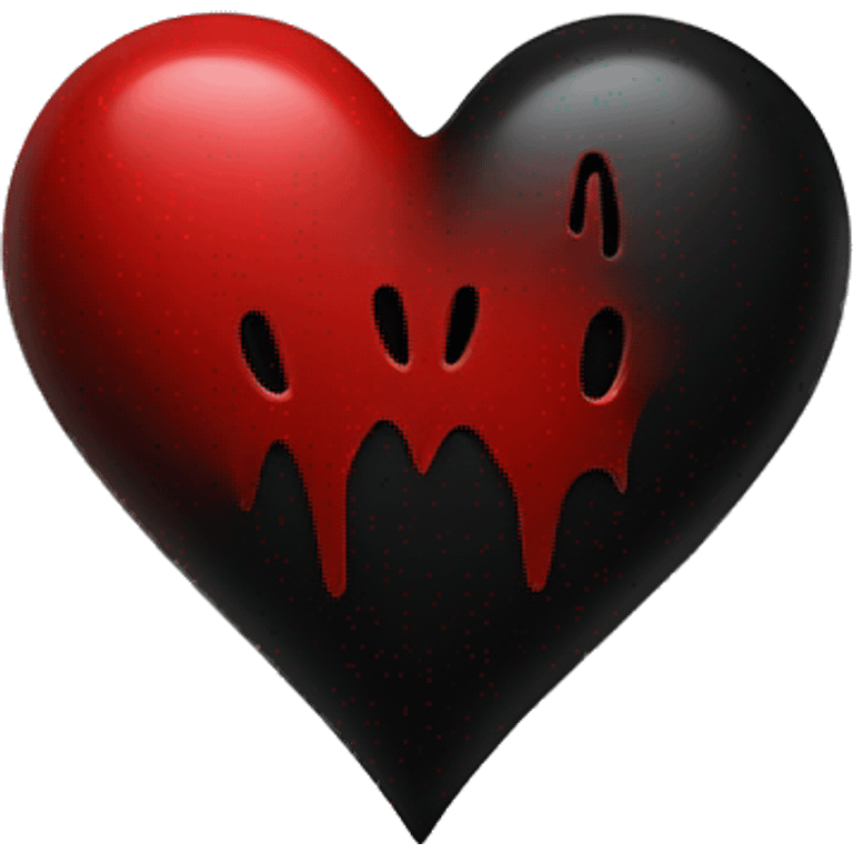 Red and black gothic heart emoji