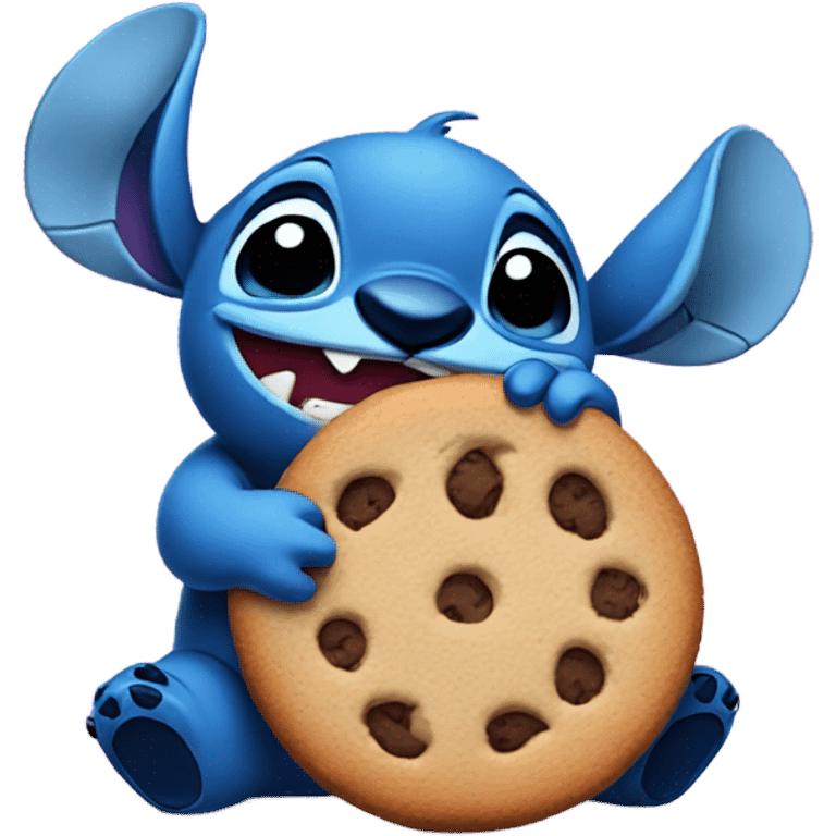 stitch hugging a cookie  emoji