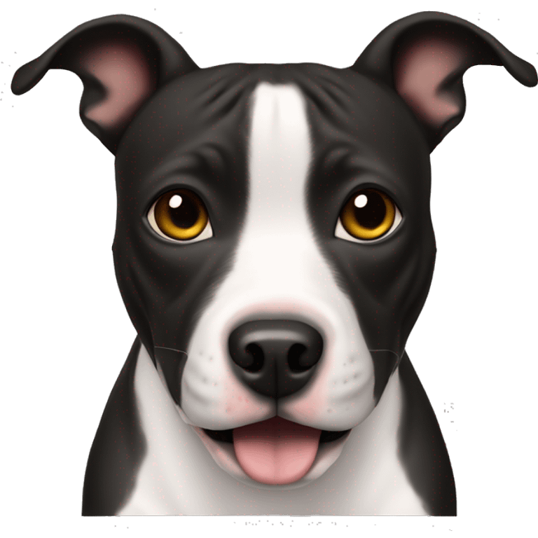 staffordshire bull terrier black jump up scared emoji