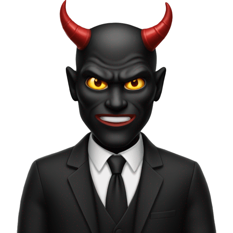 devil wearing classic black suit emoji