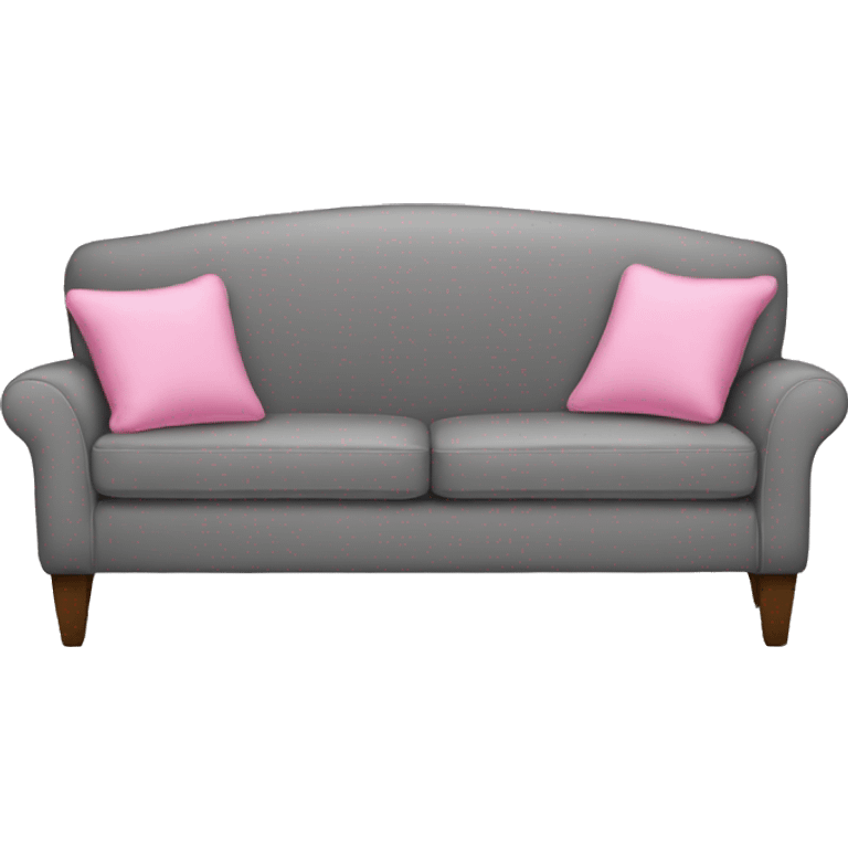 Gray sofa with a pink bedspread emoji