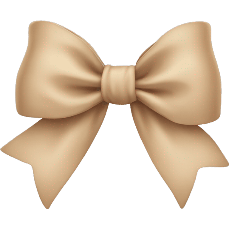 Beige bow emoji