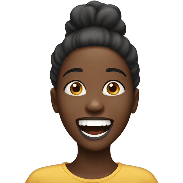 Black girl laughing hysterically  emoji