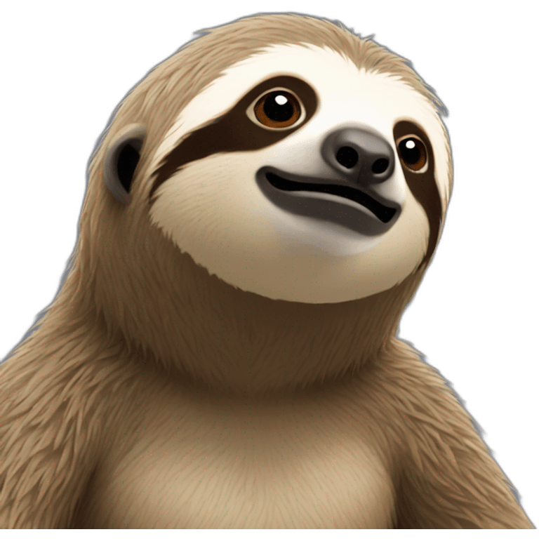 sloth looking up emoji