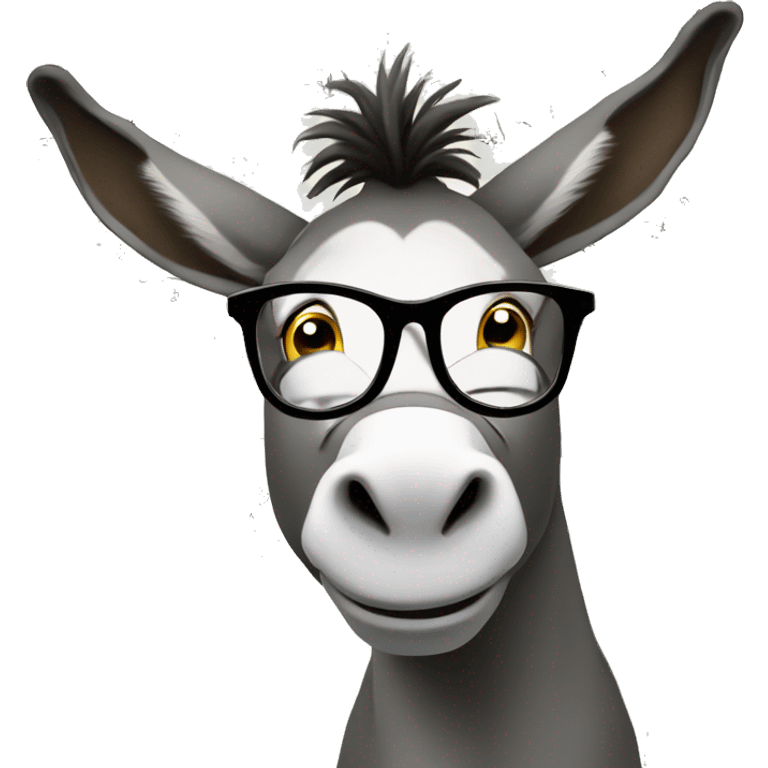 donkey with glasses and math calculations in background, e=mc2 emoji