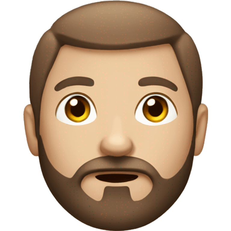 Big boy with brown eyes and beard playing Dart emoji