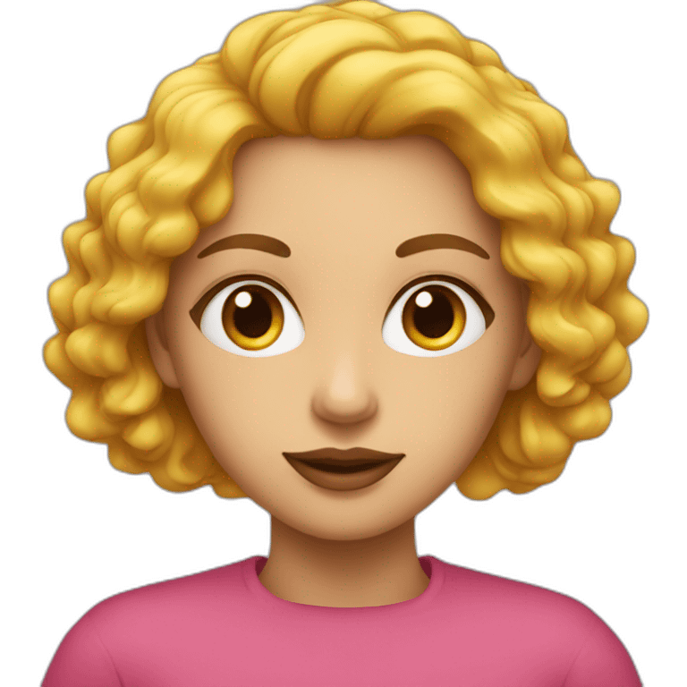 Femme avec coeur dans les yeux emoji