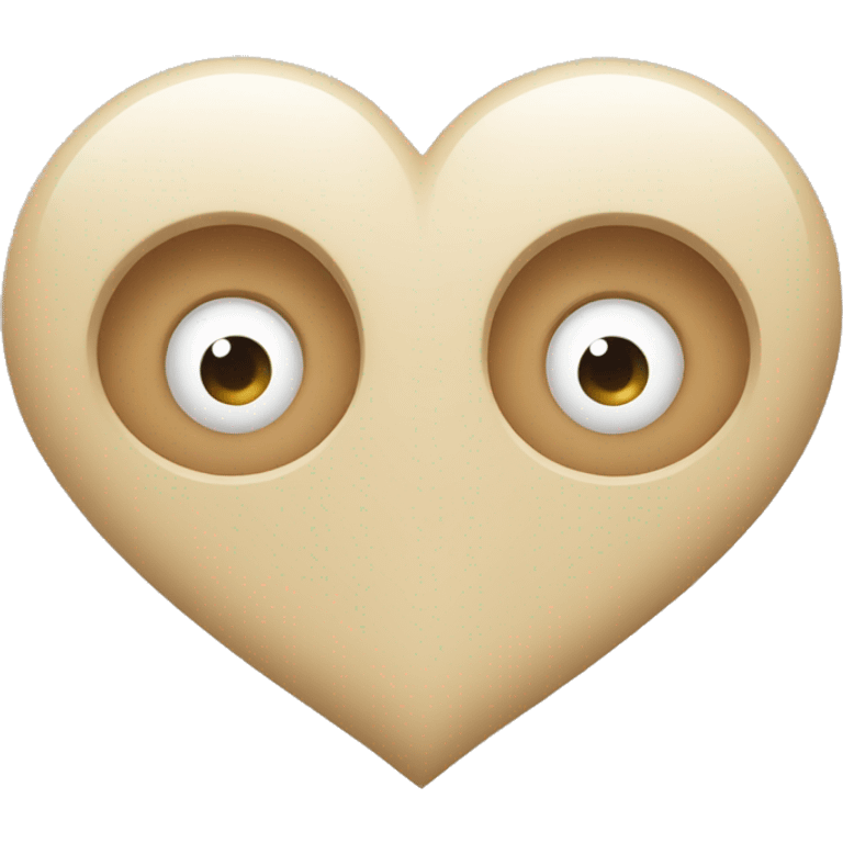 two beige heart emoji