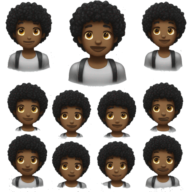 black guy with curly black hair and tattoo emoji