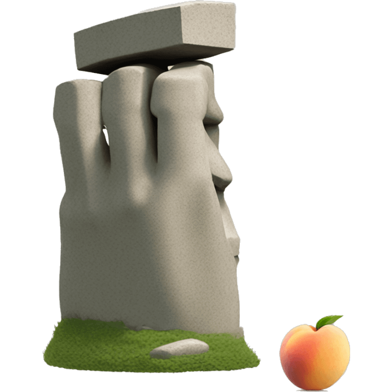 Stonehenge with hand slapping peach emoji