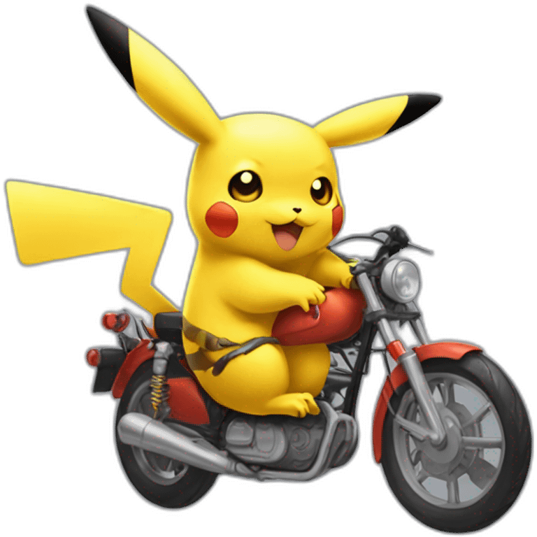 Pikachu sur dracofeu emoji