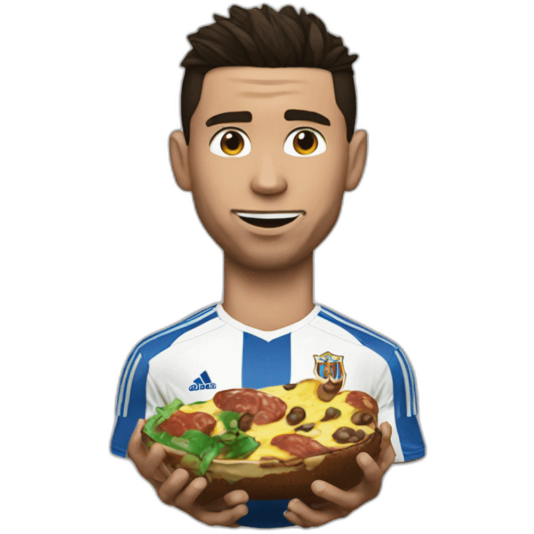 Ronaldo eat messi emoji