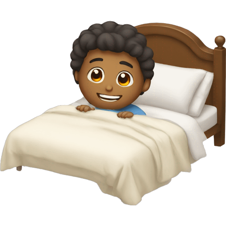 a boy in bed emoji