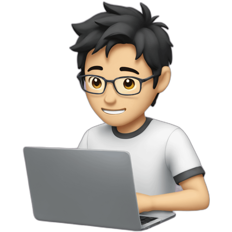 tadashi hamada with a laptop emoji