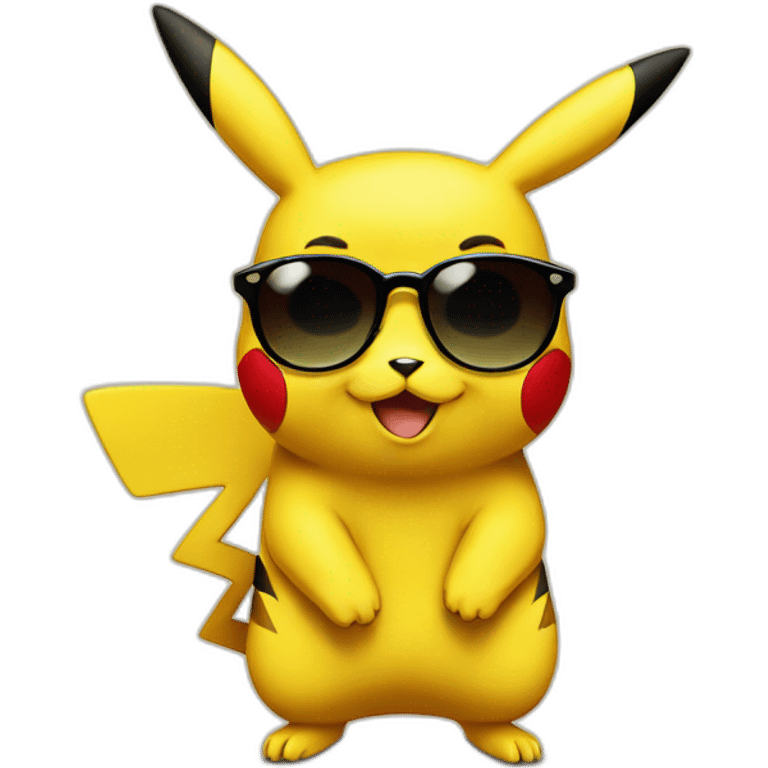 Pikachu wearing sunglasses emoji