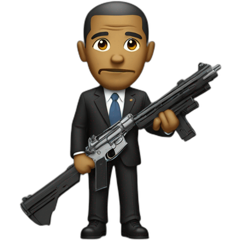 obama with a gun emoji